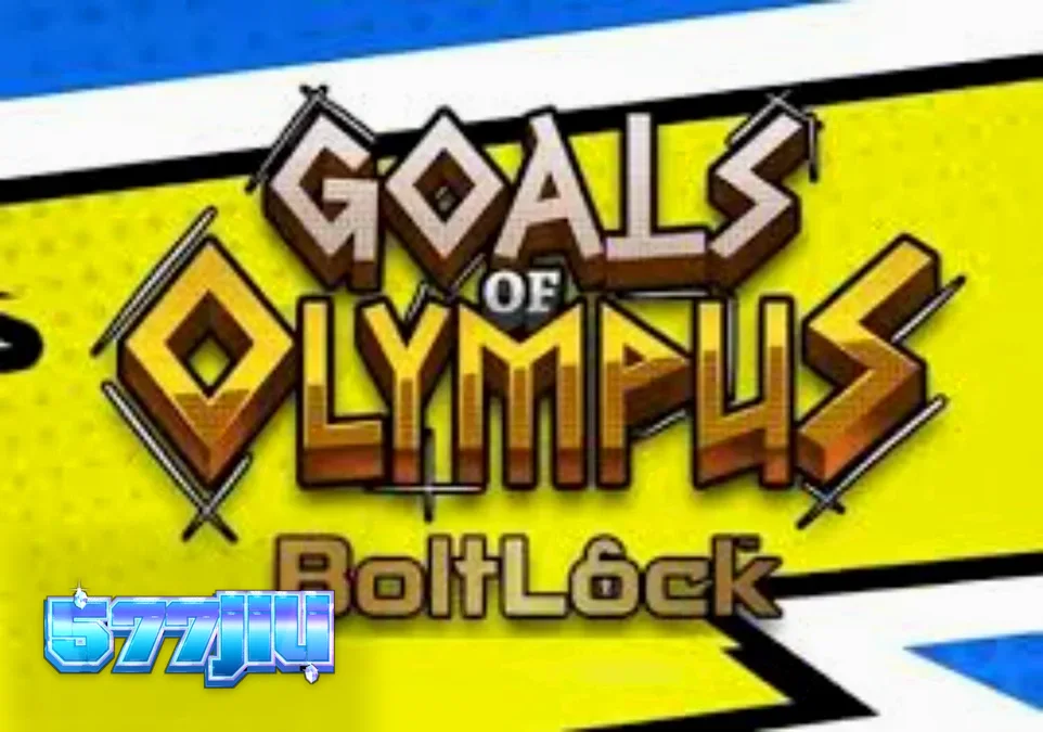 Isang makulay na representasyon ng Goals of Olympus BoltLock slot grid na may temang sports at mitolohiya.